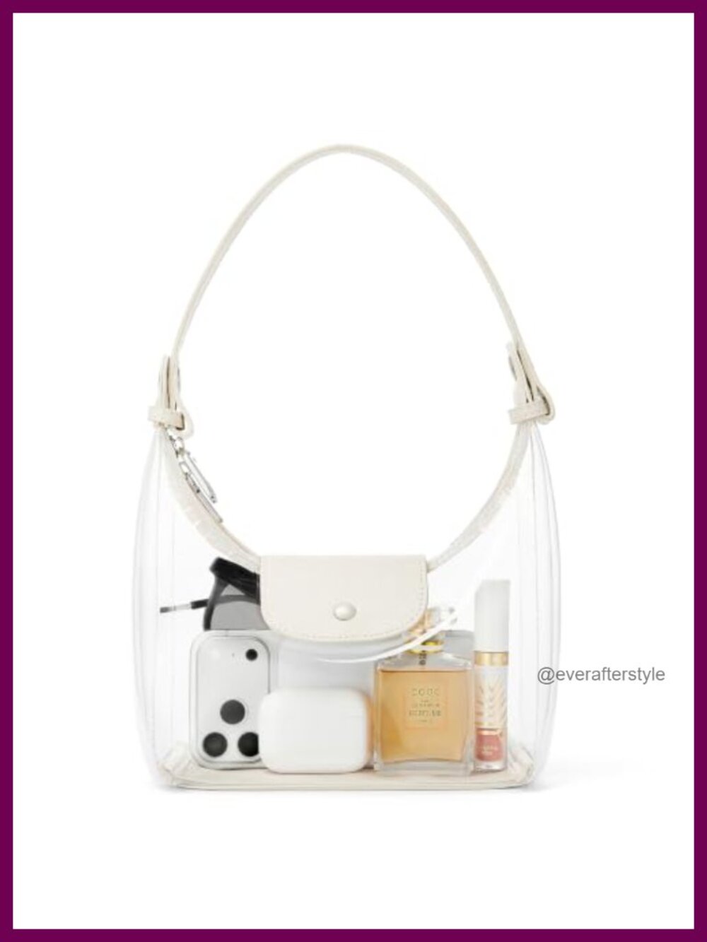Clear Crescent Crossbody Bag Stadium Approved Convertible Purse